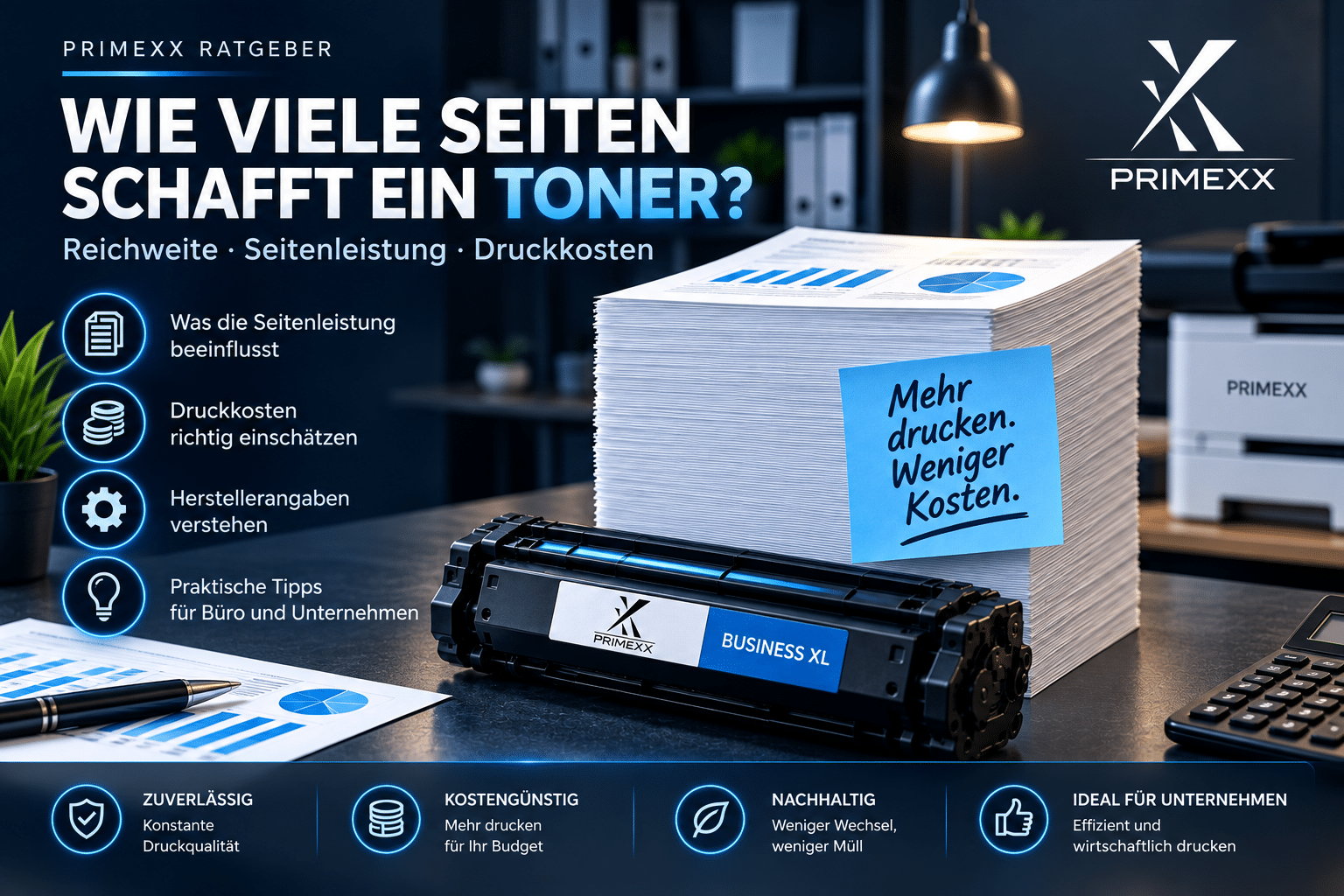 Wie viele Seiten schafft ein Toner? Toner-Reichweite und Seitenleistung erklärt